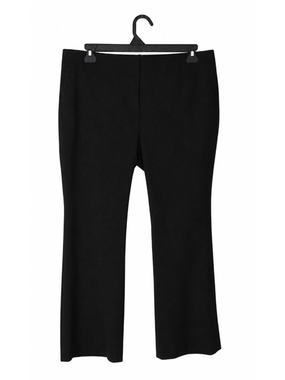 Ann Taylor Black Straight-Leg Dress Pants Womens Classic Fit Polyester Blend Off